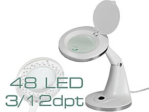 Lupa podświetlana stołowa 3 i 12 dioptrii fi95 5W