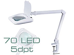Lupa podświetlana stołowa 5 dioptrii 70 LED 190x157mm
