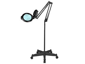 Lupa podświetlana z podstawą 36LED SMD 5 dioptrii fi145mm czarna