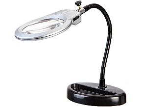 Lupa stołowa 2x/6x na wysięgniku elastycznym z podstawką LED