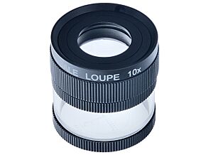 Lupa stołowa o powiększeniu x10 fi19mm ze skalą krzyżową i regulacją ostrości