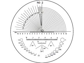 Dodatkowa wymienna skala do lupy MAG-R199 0,1mm kątowa