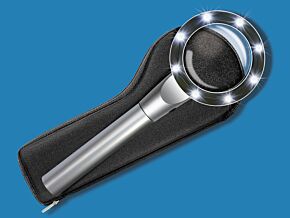 Metalowa lupa 2,5x/55mm podświetlana LED Bresser