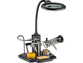 Uchwyt montażowy fixPOINT z lupą x3 90mm podświetlaną 16 LED