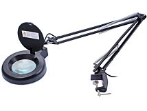 Lupa stołowa 5 dioptrii fi 120mm podświetlana świetlówką 22W