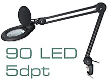 Lupa podświetlana stołowa 5 dioptrii 90 LED fi 127mm ESD