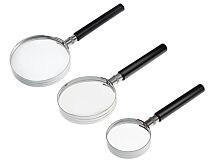 Trzy uniwersalne lupy: 50mm, 65mm (x2.25) i 75mm x1,75