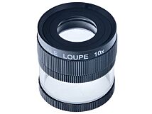 Lupa stołowa o powiększeniu x10 fi19mm ze skalą krzyżową i regulacją ostrości